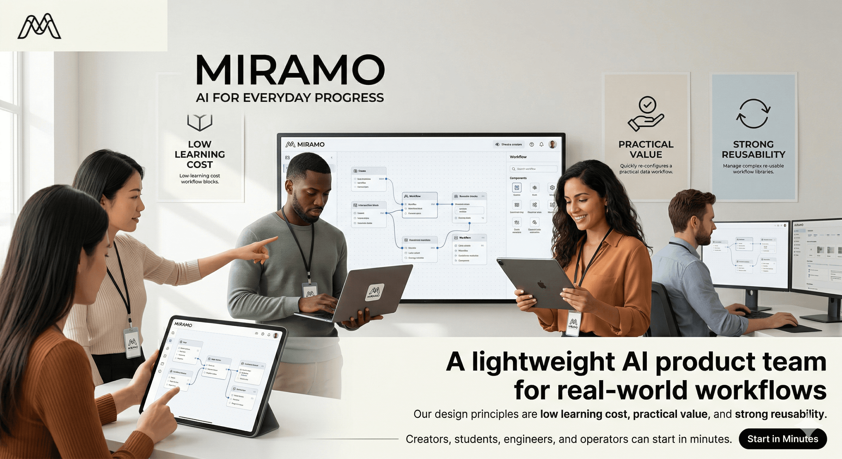 Miramo product workflow preview